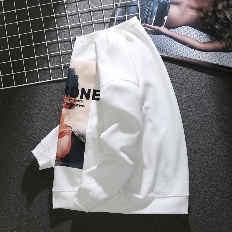 American trendy thick printed sweatshirt