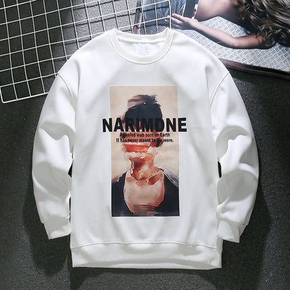 American trendy thick printed sweatshirt