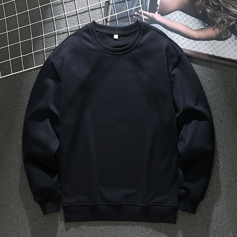 American style loose large size round neck pullover sweatshirt